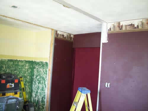 Beginning phase of remodeling project job