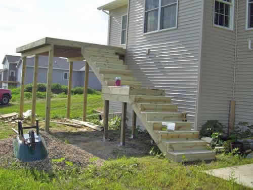Construction of this deck was created in Cedar Falls, IA - built basic