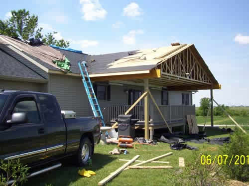 Four Seasons room addition in Dunkerton, IA.